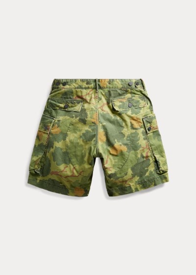 Pantalones Cortos Ralph Lauren Hombre Verdes Camuflados - Cotton Poplin Cargo - MJYRK8469